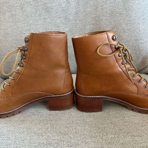 Madewell The Julien Lace-Up Lugsole Boot in Leather Size 9.5 US Women’s