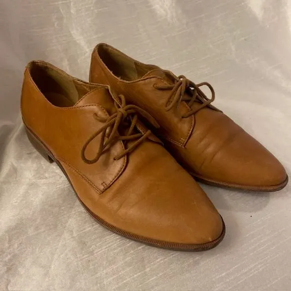 Madewell Women's Size 9 Brown Leather Francis Lace Up Oxford Shoes Beautiful