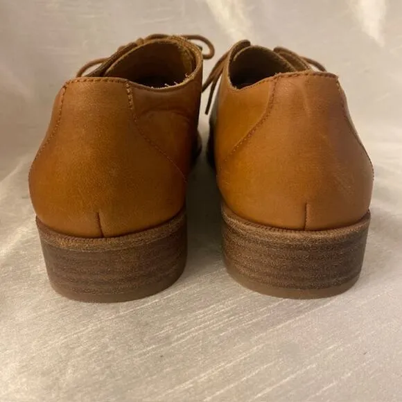 Madewell Women's Size 9 Brown Leather Francis Lace Up Oxford Shoes Beautiful