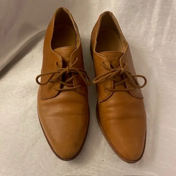 Madewell Women's Size 9 Brown Leather Francis Lace Up Oxford Shoes Beautiful