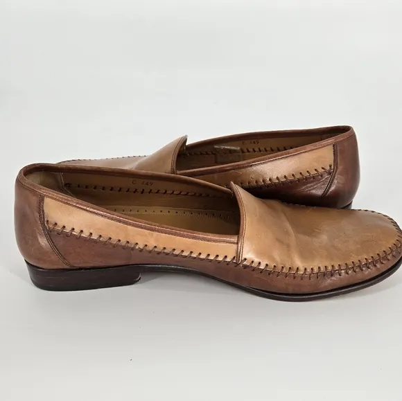 Magnanni Men’s Brown Leather Loafers Size 11