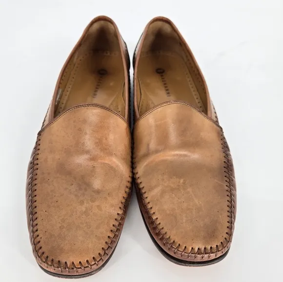 Magnanni Men’s Brown Leather Loafers Size 11
