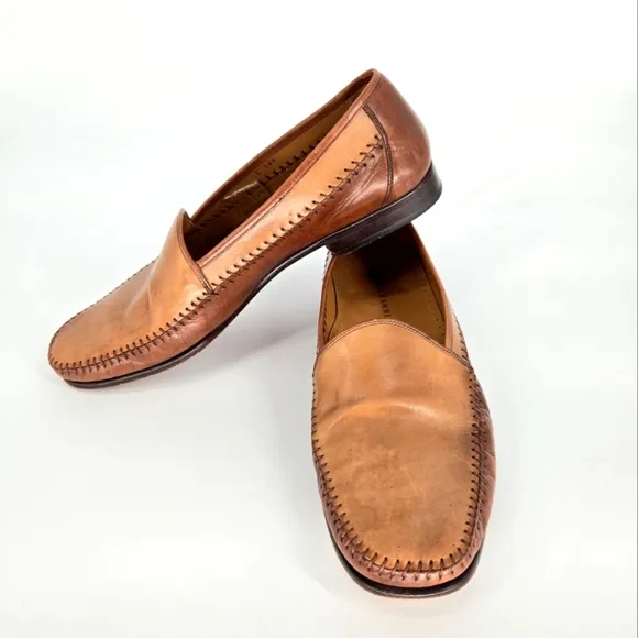 Magnanni Men’s Brown Leather Loafers Size 11