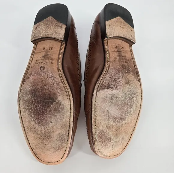 Magnanni Men’s Brown Leather Loafers Size 11