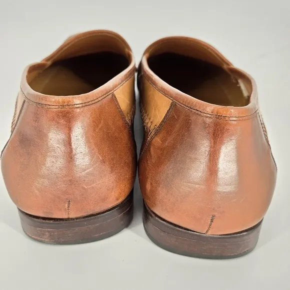 Magnanni Men’s Brown Leather Loafers Size 11