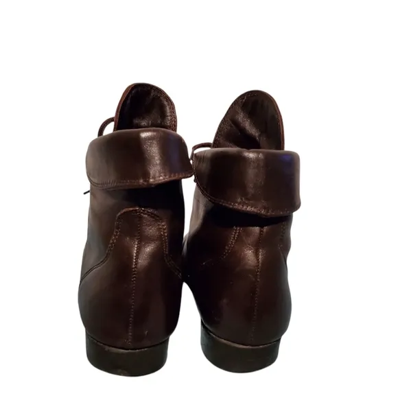Maine Woods Brown Leather Lace-Up Ankle Booties Boots Women's Size 7.5M
