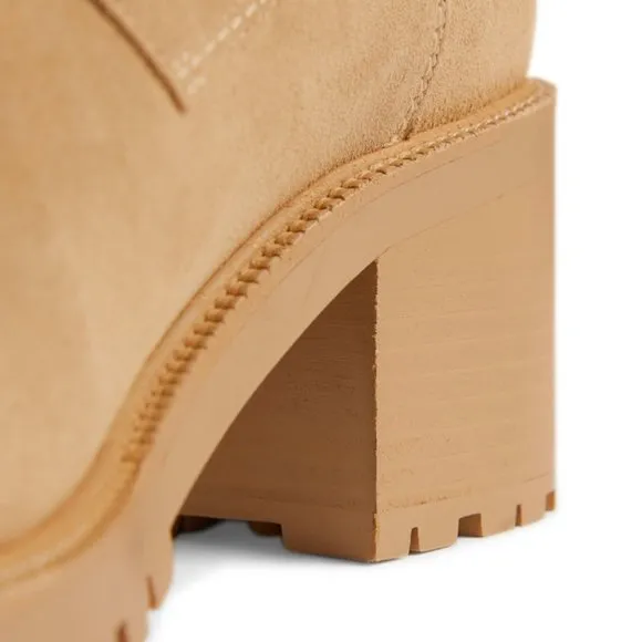Maje Suede Lace Up Ankle Heel Boots