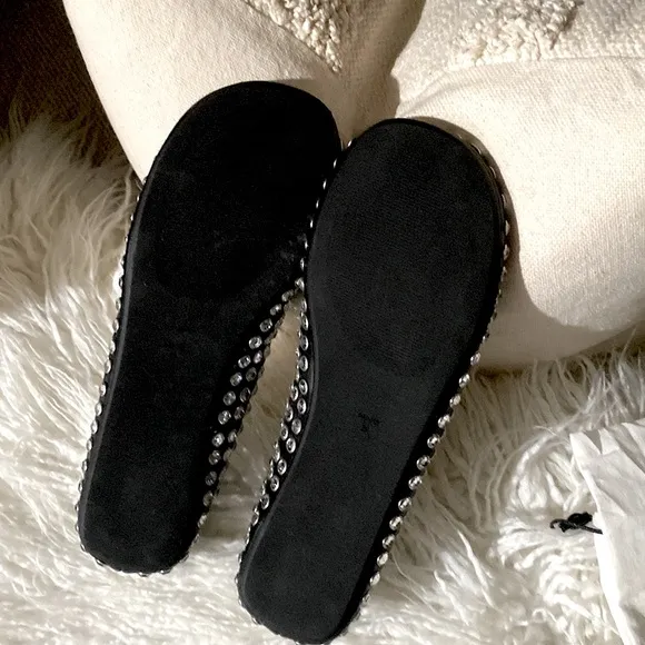 MANGO RHINESTONE STUDED BALLERINA FLATS, sz 39, BRAND NEW