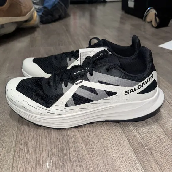 Man's Sneakers &amp; Athletic Shoes Salomon Ultra Flow Size 12 Black White Outdoor