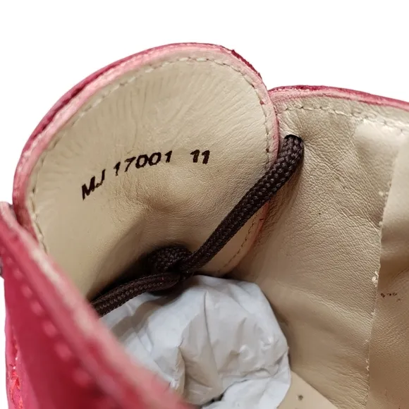 Marc Joseph | NIB Lincoln Bootie Red Nubuck Leather Lace Up Boots Boy's 11