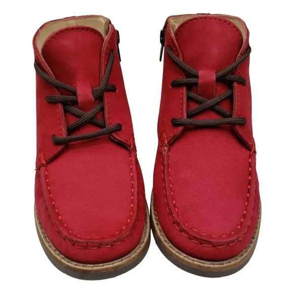 Marc Joseph | NIB Lincoln Bootie Red Nubuck Leather Lace Up Boots Boy's 11