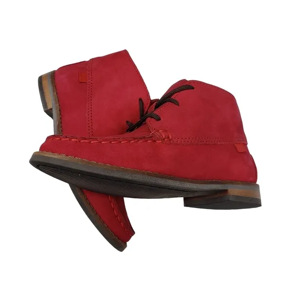 Marc Joseph | NIB Lincoln Bootie Red Nubuck Leather Lace Up Boots Boy's 11