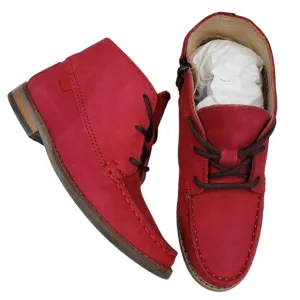 Marc Joseph | NIB Lincoln Bootie Red Nubuck Leather Lace Up Boots Boy's 11