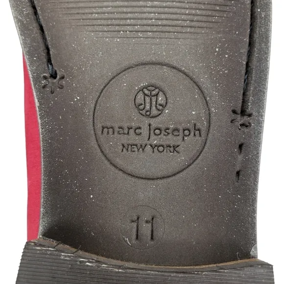 Marc Joseph | NIB Lincoln Bootie Red Nubuck Leather Lace Up Boots Boy's 11