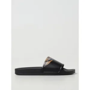 Marcelo Burlon County Of Milan Winged Slides Casual Footwear Men Black Sandals