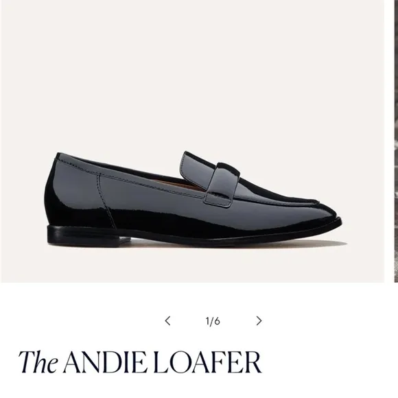 Margaux The Andie Loafer in Black Patent Leather Size 36.5