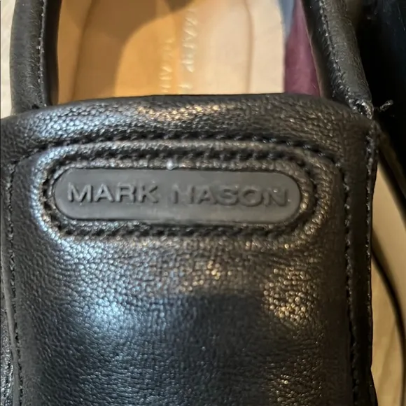 Mark Nason Black Slip-On Leather Loafers size 9 1/2