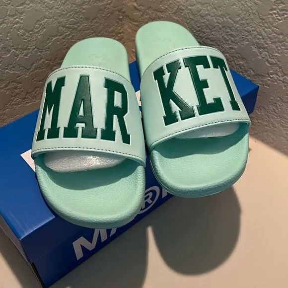Market Men's Size 9 Women's Size 10. 5 Standard Slide Sandals Sage New In Box