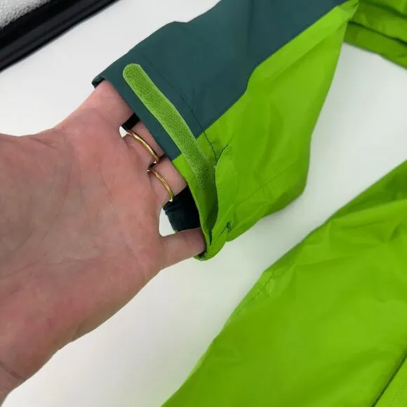 Marmot XL Lime Dark Green Rain Jacket Waterproof Hooded Outdoor Hiking Gorpcore