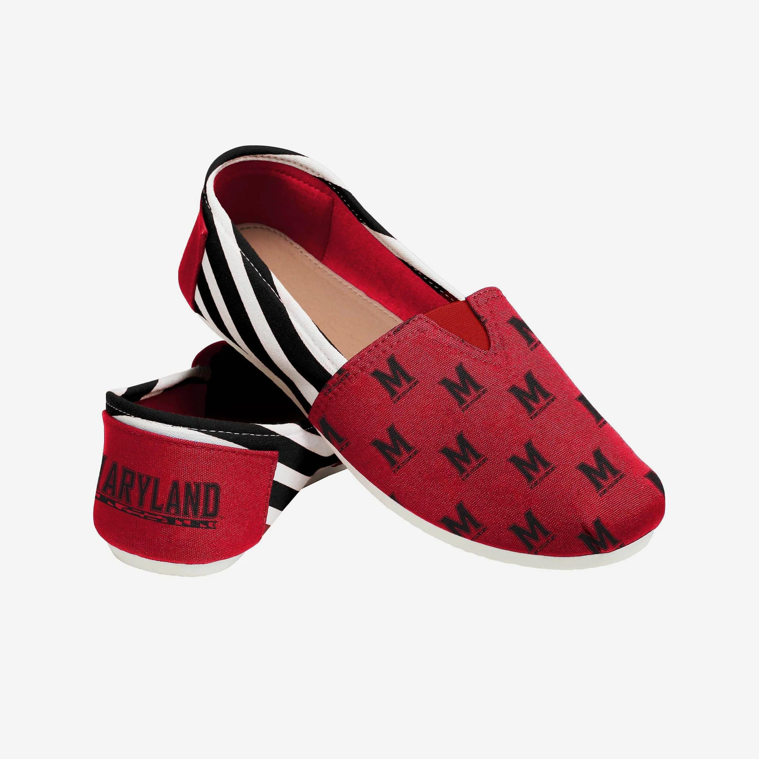 Maryland Terrapins Womens Stripe Canvas Shoe