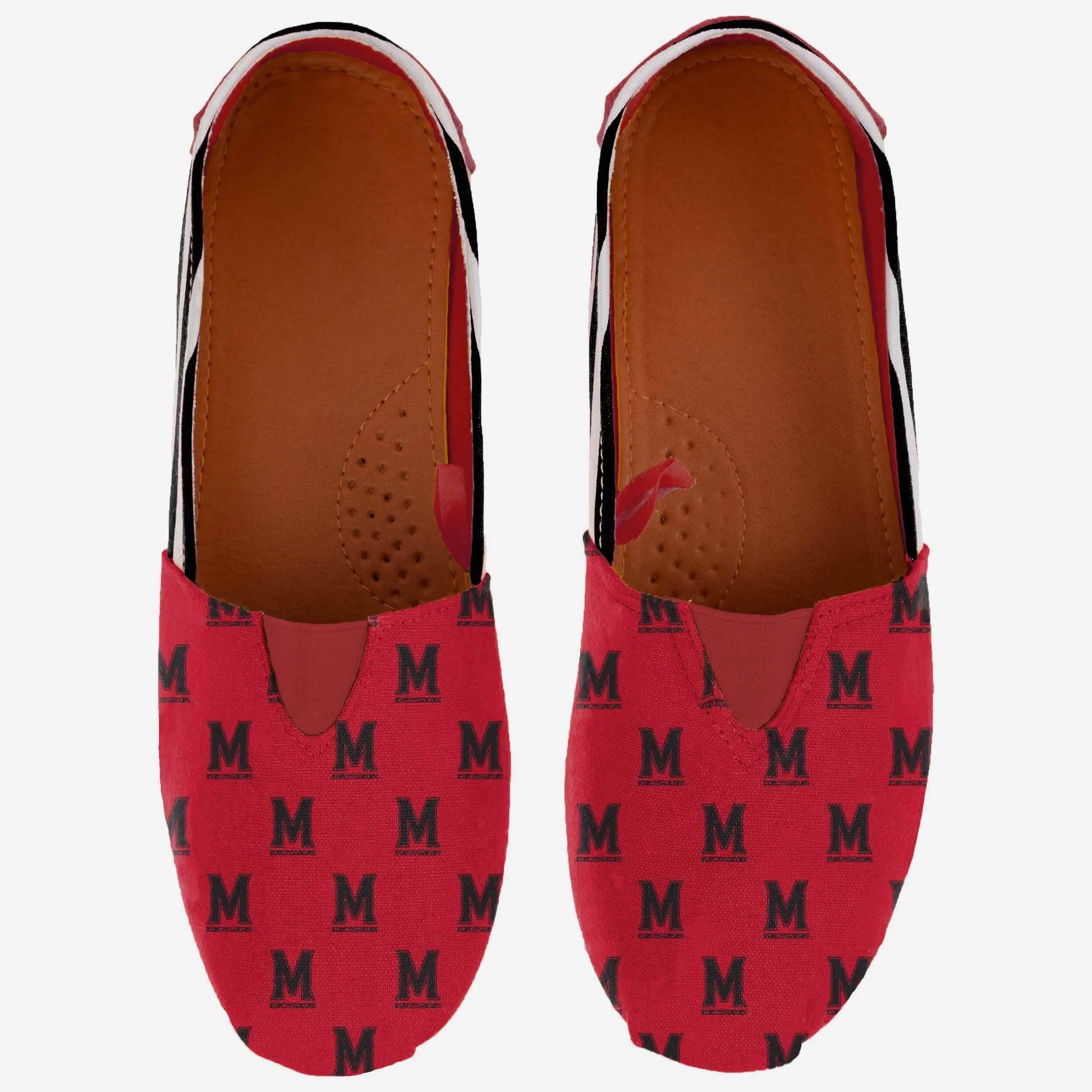 Maryland Terrapins Womens Stripe Canvas Shoe