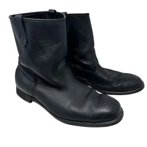 Mason Western Men's Leather Black Cowboy Work Boots Vibram Soles Size 16D