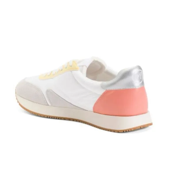 MATISSE Colorblock Suede Farrah Lace Up Low Top Trainers Sneakers White 9M