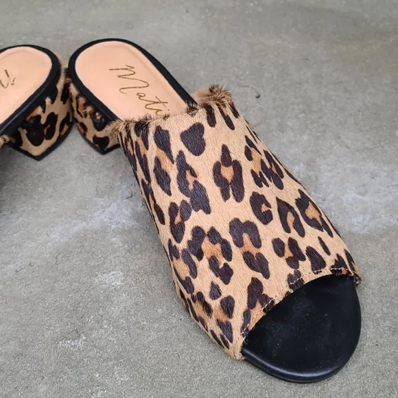 Matisse leopard mule slide sandals