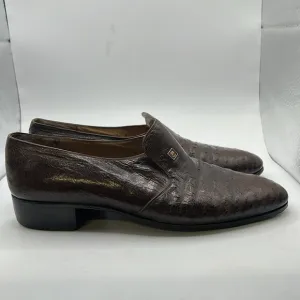 Mauri Slip On Shoes Loafers Dress Work Business Brown Ostrich Mens Size 8.5