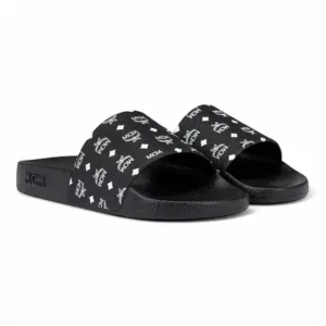 MCM Women's Black Slide Sandals