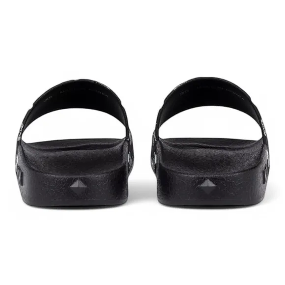 MCM Women's Black Slide Sandals