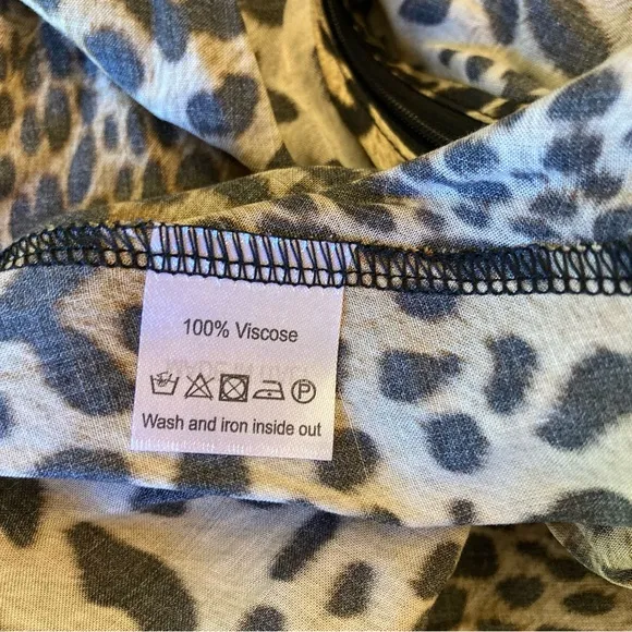 MELISSA ODABASH Lou Leopard Cheetah Animal Print Maxi Cover Dress NWT