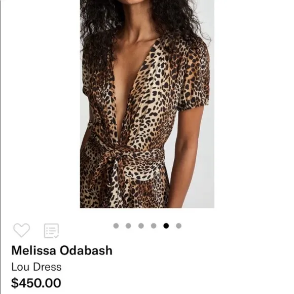 MELISSA ODABASH Lou Leopard Cheetah Animal Print Maxi Cover Dress NWT
