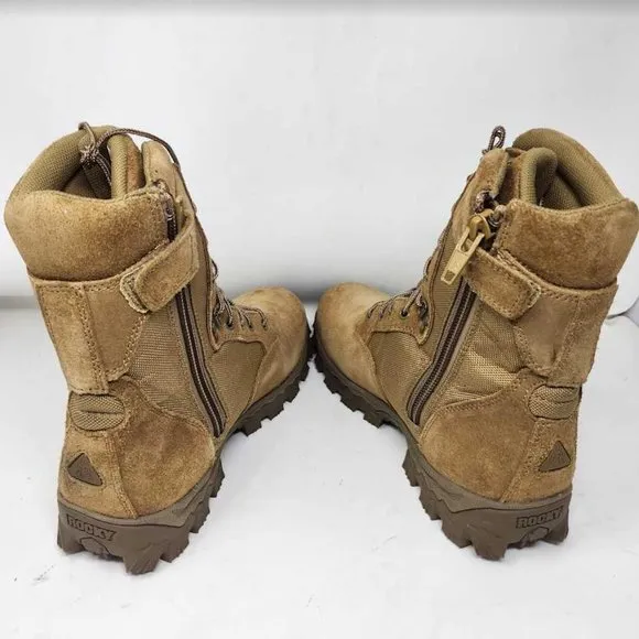 Men's 11.5W Rocky 8&quot; Alpha Force composite toe duty boot Coyote Brown RKD0059