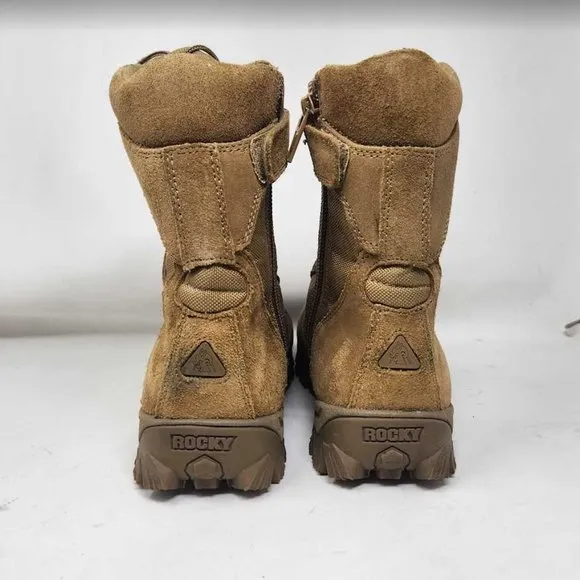 Men's 11.5W Rocky 8&quot; Alpha Force composite toe duty boot Coyote Brown RKD0059