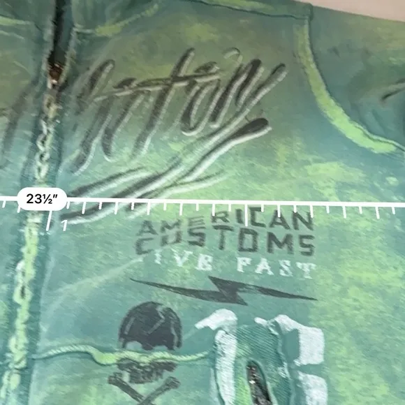 Men’s Affliction “Live Fast” Heavy Zip Jacket - Size Large