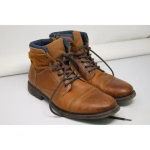 Men's Aldo Hermidias Brown Zip Lace Up Boots Size 9 M 42883 men's‎