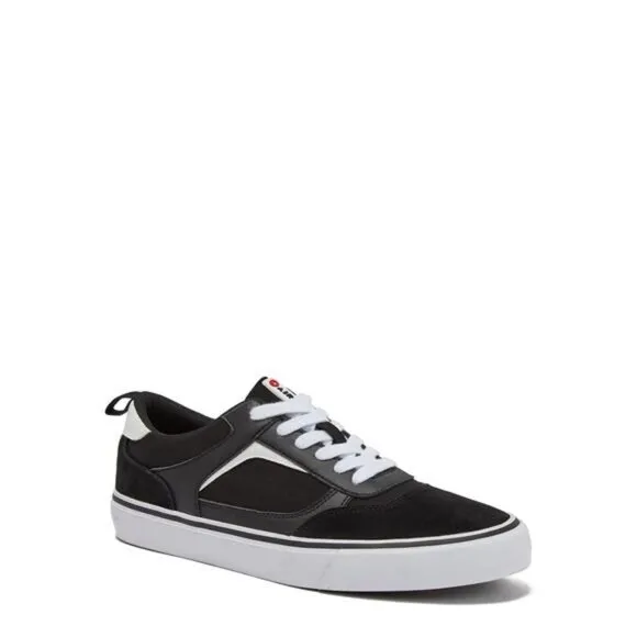 Men's Black Lace-Up Huntington Sneakers - Casual Low-Top Style, Size 12