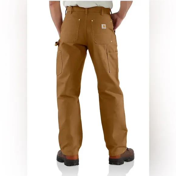 Men's Carhartt Brown Loose Fit Firm Duck Double-Front Utility Work Pant size 36
