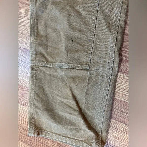 Men's Carhartt Brown Loose Fit Firm Duck Double-Front Utility Work Pant size 36
