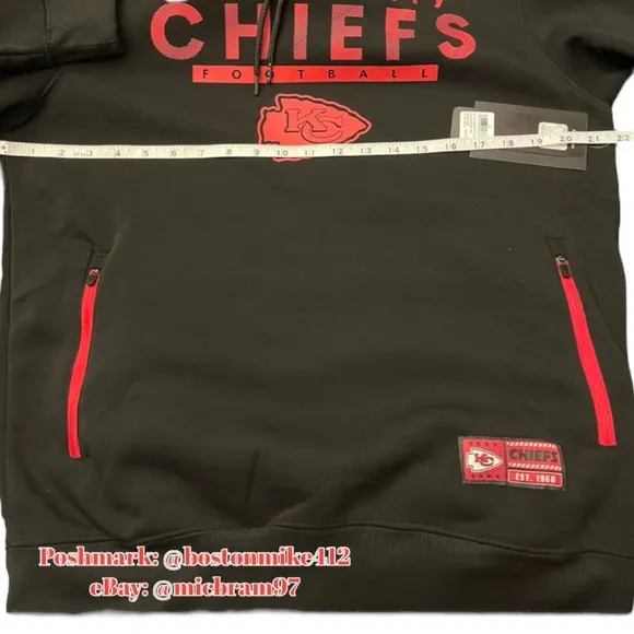 Men’s Kansas City Chiefs Hoodie MDKansas City Chiefs Sweatshirt NFL KC Chiefs