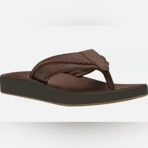 Men’s Sanuk Cosmic Yoga Mat LX Flip-Flops -Dark Brown Size 9 New with ta…