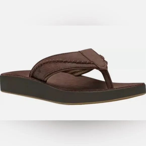 Men’s Sanuk Cosmic Yoga Mat LX Flip-Flops -Dark Brown Size 9 New with ta…