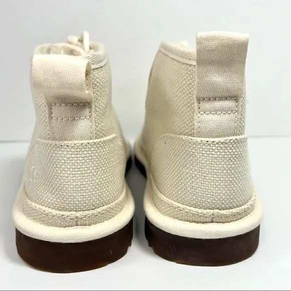 Mens UGG Neumel Natural Lace Up Hemp Canvas Chukka Boots in Natural 9