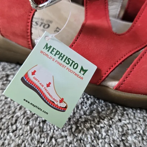 Mephisto Eva Scarlet Women's Red Sandals NEW size EU 37 (US 6.5-7)