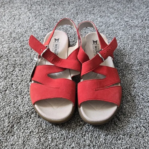 Mephisto Eva Scarlet Women's Red Sandals NEW size EU 37 (US 6.5-7)