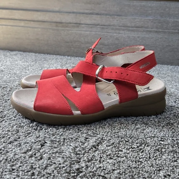 Mephisto Eva Scarlet Women's Red Sandals NEW size EU 37 (US 6.5-7)