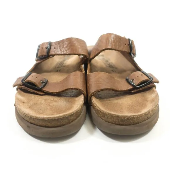 Mephisto Harmony Leather Slide Sandals - Women's Size 41 EU - Brown