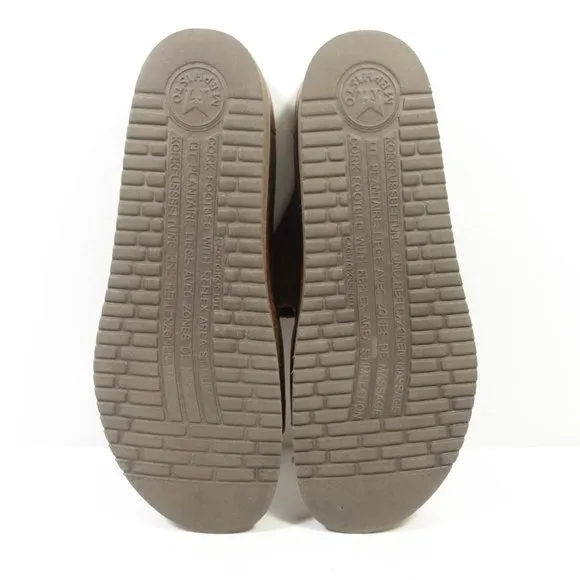 Mephisto Harmony Leather Slide Sandals - Women's Size 41 EU - Brown