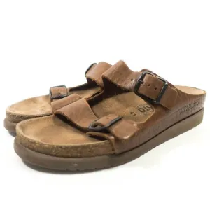 Mephisto Harmony Leather Slide Sandals - Women's Size 41 EU - Brown